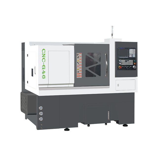 خط السكة الحديدية المائل لجسم السرير مخرطة CNC لمنتجات النحاس